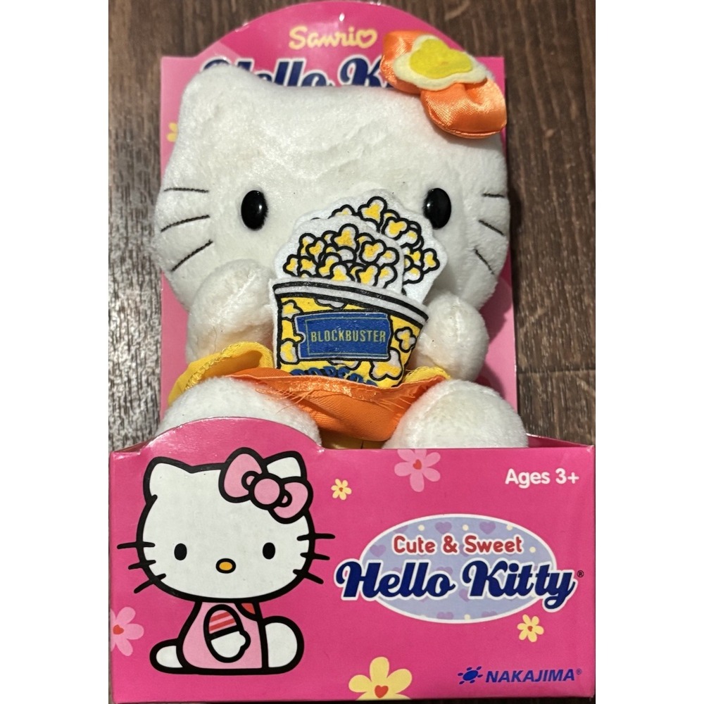 2003 Nakajima Sanrio Cute & Sweet Hello Kitty Blockbuster Plush NIB Sealed